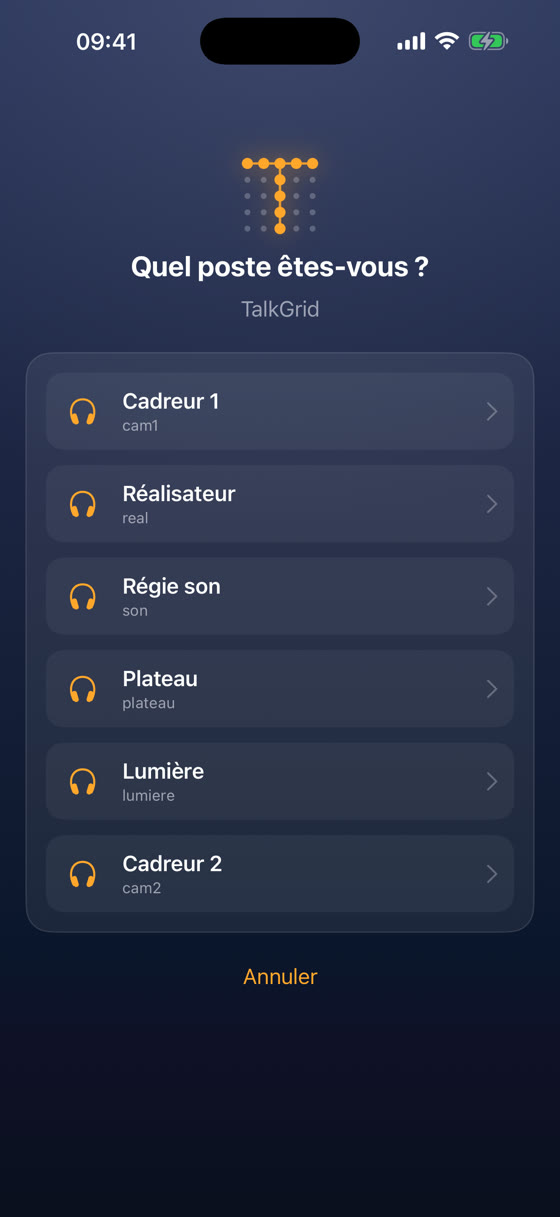 App iPhone FCom : choix du poste